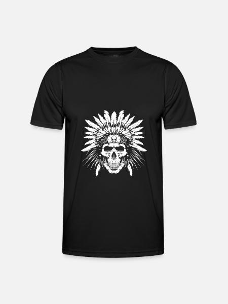 Chief Skull Indian - Men's Functional T-Shirt - black