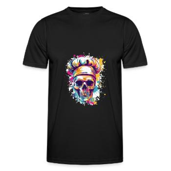 Chef Chef Skull - Men's Functional T-Shirt - black - Front - AI Model Male 178 dark (178cm)