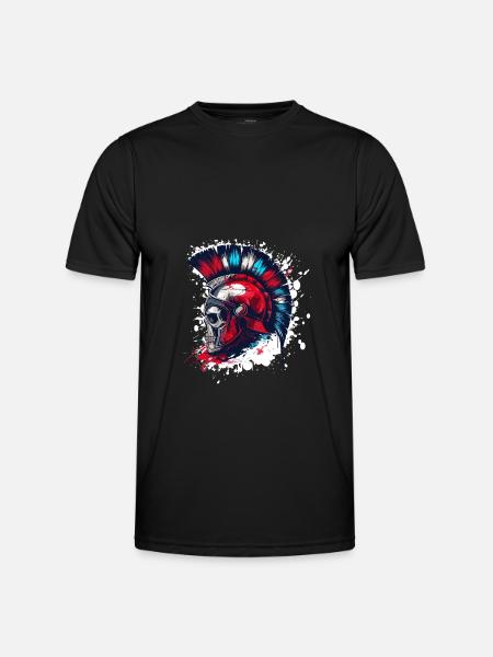 Spartan Skull Helmet - Men's Functional T-Shirt - black