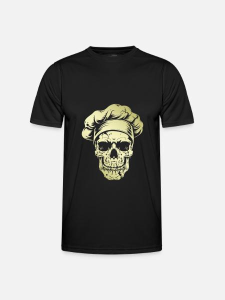 Koch Skull Chef Gold - Men's Functional T-Shirt - black