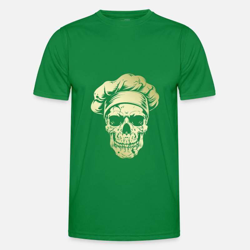 Koch Skull Chef Or T-shirt sport Homme