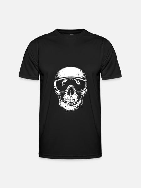 Ski Ski Goggles Skull - Men's Functional T-Shirt - black