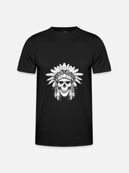 Chief Skull Indian - Men's Functional T-Shirt - black