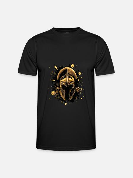 Spartan Helmet Warrior - Men's Functional T-Shirt - black