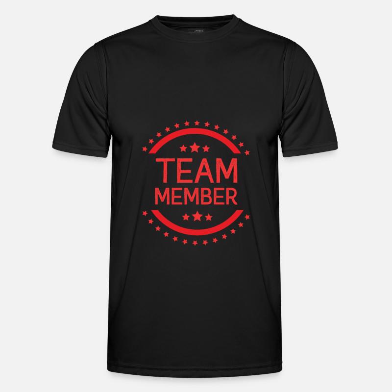 Team Mitglied - Männer Funktions-T-Shirt - Schwarz