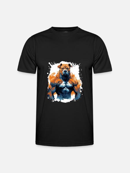 Dog Pit Muscles Bodybuilding Beast - Men's Functional T-Shirt - black