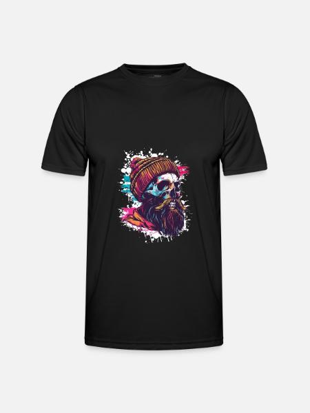 Lumberjack Skull - Men's Functional T-Shirt - black