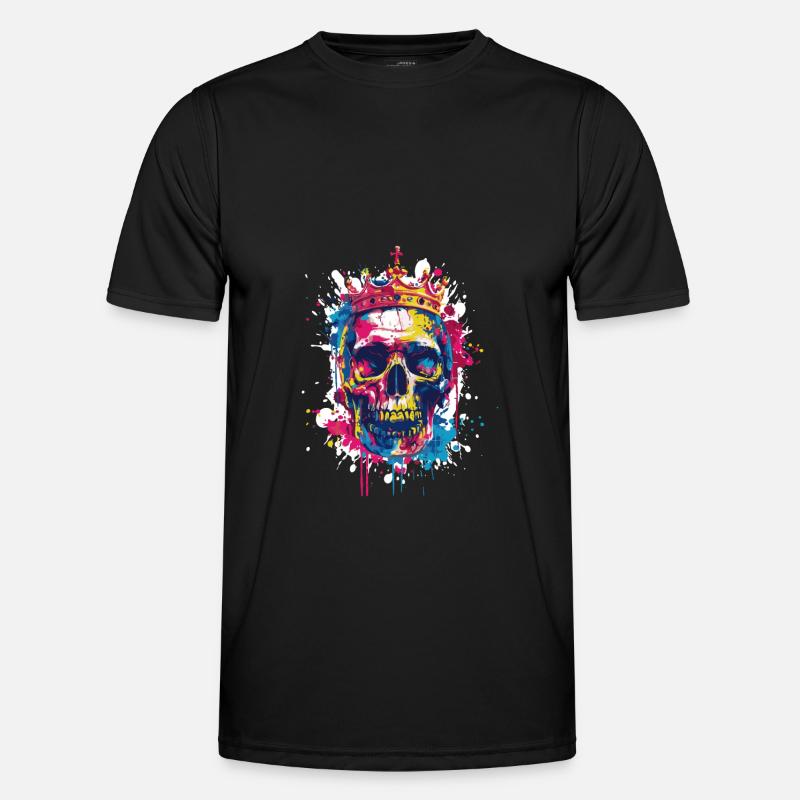 King Skull Crown - Men's Functional T-Shirt - black