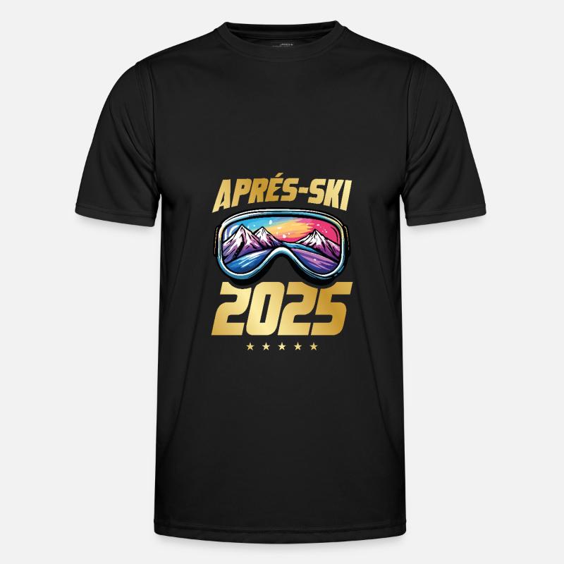 Apres Ski 2025 - Männer Funktions-T-Shirt - Schwarz