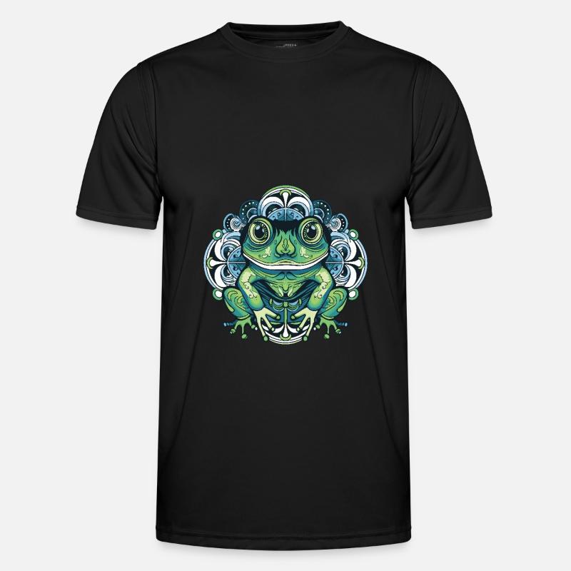 Frog Portrait - Men's Functional T-Shirt - black