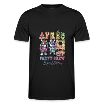 Après-ski Unicorn Party Team - T-shirt sport Homme - noir - Devant - AI Model Male 178 dark (178cm)