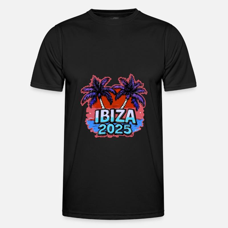 Ibiza 2025 Holidays - Men's Functional T-Shirt - black