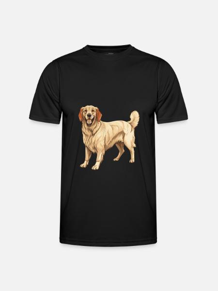 Golden Retriever Dog - Men's Functional T-Shirt - black