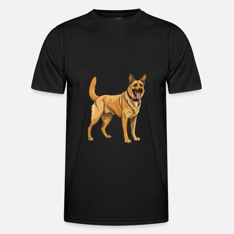 Schäferhund Hund - Männer Funktions-T-Shirt - Schwarz