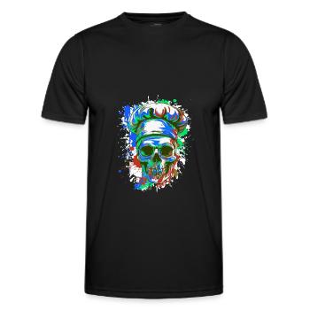 Chef Chef Crâne - T-shirt sport Homme - noir - Devant - AI Model Male 178 dark (178cm)
