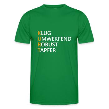 Kurt Name Geschenk - Männer Funktions-T-Shirt - Kelly Green - Vorne - AI Model Male 178 dark (178cm)