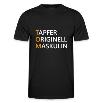 Tom Name Geschenk - Männer Funktions-T-Shirt - Schwarz - Vorne - AI Model Male 178 dark (178cm)