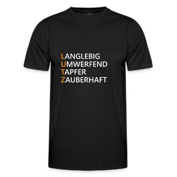 Lutz Name Geschenk - Männer Funktions-T-Shirt - Schwarz - Vorne - AI Model Male 178 dark (178cm)