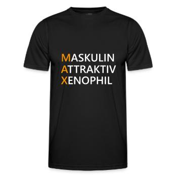 Max Name Geschenk - Männer Funktions-T-Shirt - Schwarz - Vorne - AI Model Male 178 dark (178cm)
