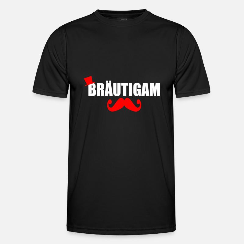 Bräutigam - Männer Funktions-T-Shirt - Schwarz