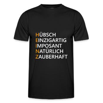 Heinz Name Geschenk - Männer Funktions-T-Shirt - Schwarz - Vorne - AI Model Male 178 dark (178cm)