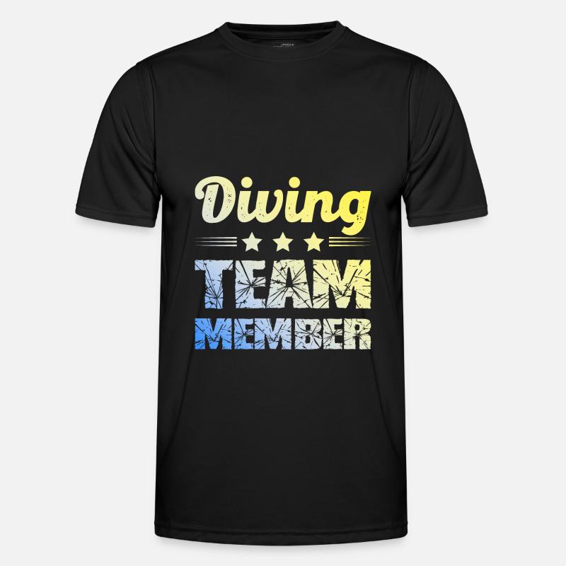 Diving Team - Männer Funktions-T-Shirt - Schwarz