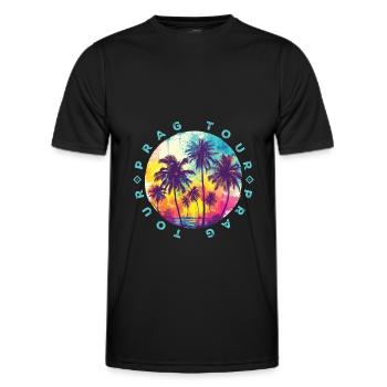 Visite des palmiers de Prague - T-shirt sport Homme - noir - Devant - AI Model Male 178 dark (178cm)