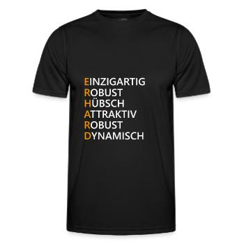 Erhard Name Geschenk - Männer Funktions-T-Shirt - Schwarz - Vorne - AI Model Male 178 dark (178cm)