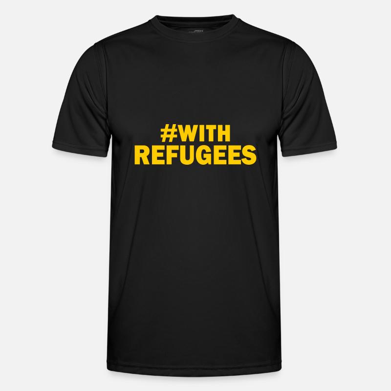With refugees Männer Funktions-T-Shirt