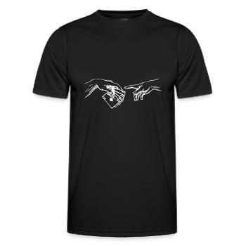 Card Player Creation Adams Playing Cards - Men's Functional T-Shirt - black - Front - AI Model Male 178 dark (178cm)