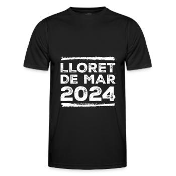 Lloret De Mar 2024 Saying - Men's Functional T-Shirt - black - Front - AI Model Male 178 dark (178cm)