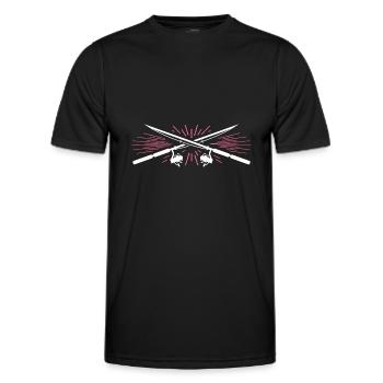 Angeln - Männer Funktions-T-Shirt - Schwarz - Vorne - AI Model Male 178 dark (178cm)