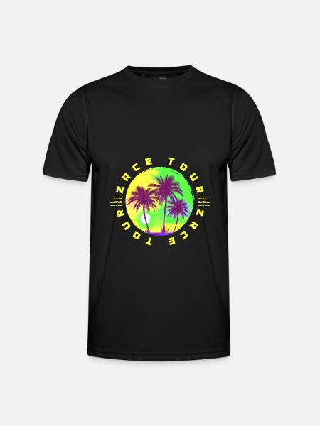 Zrce Tour Palm Tree Holidays - Men's Functional T-Shirt - black