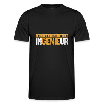 Ingenieur Maschinenbau Student - Männer Funktions-T-Shirt - Schwarz - Vorne - AI Model Male 178 dark (178cm)