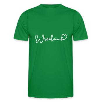 Battements de cœur de Wroclaw - T-shirt sport Homme - vert - Devant - AI Model Male 178 dark (178cm)