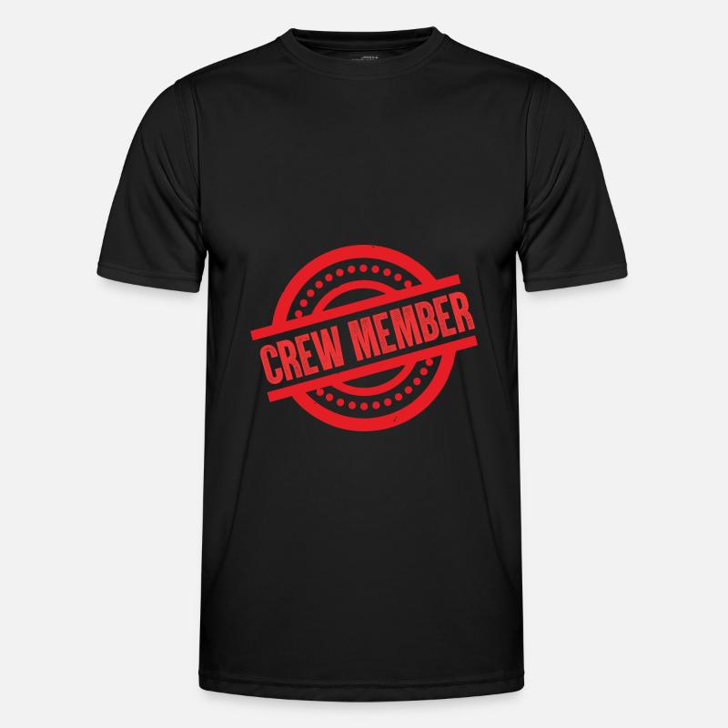 Crew Mitglied - Männer Funktions-T-Shirt - Schwarz