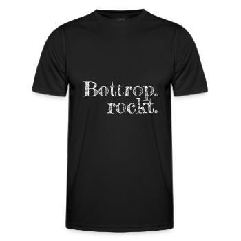 Bottrop - Textdesign mit Stadtnamen - Männer Funktions-T-Shirt - Schwarz - Vorne - AI Model Male 178 dark (178cm)