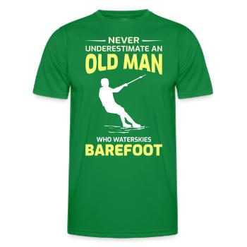 Barfuß Skifahren Wassersport Motorboot Papa Opa - Männer Funktions-T-Shirt - Kelly Green - Vorne - AI Model Male 178 dark (178cm)