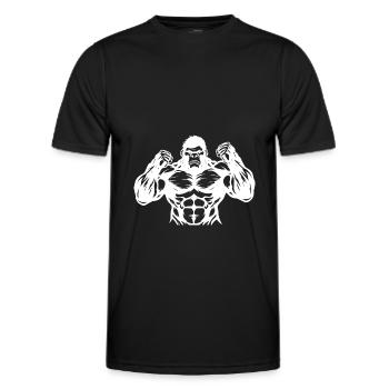 Gorilla Musculation - T-shirt sport Homme - noir - Devant - AI Model Male 178 dark (178cm)