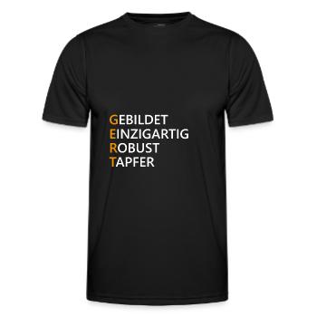 Gert Name Geschenk - Männer Funktions-T-Shirt - Schwarz - Vorne - AI Model Male 178 dark (178cm)