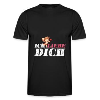 Ich Liebe Dich Amor - Männer Funktions-T-Shirt - Schwarz - Vorne - AI Model Male 178 dark (178cm)