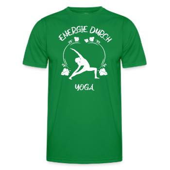 Yoga - Männer Funktions-T-Shirt - Kelly Green - Vorne - AI Model Male 178 dark (178cm)