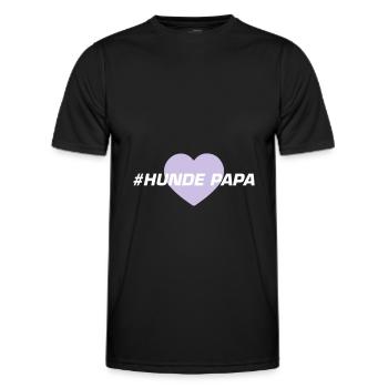 Papa chien - T-shirt sport Homme - noir - Devant - AI Model Male 178 dark (178cm)