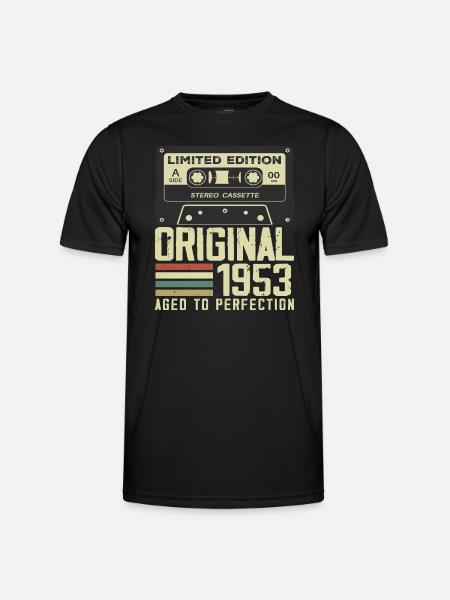 71st Retro Style Anniversary Gift 1953 - Men's Functional T-Shirt - black