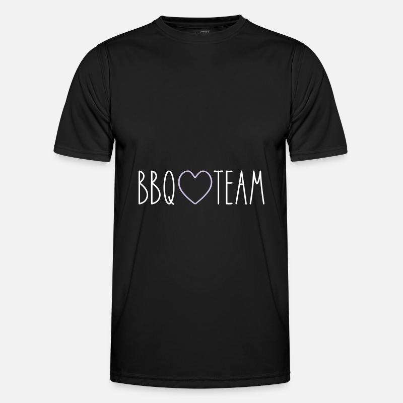 BBQ Grill Team Heart - Men's Functional T-Shirt - black