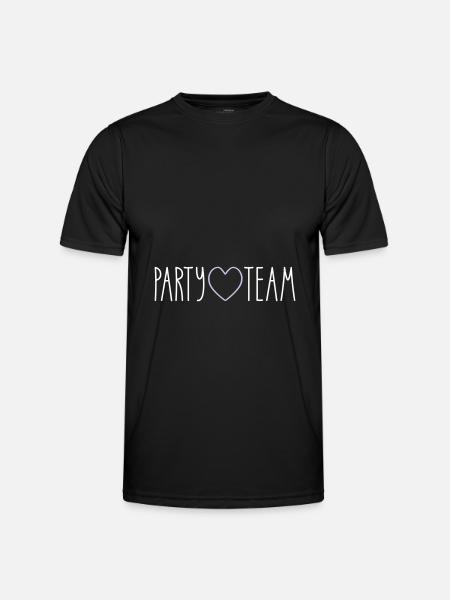 Party Team Heart - Men's Functional T-Shirt - black