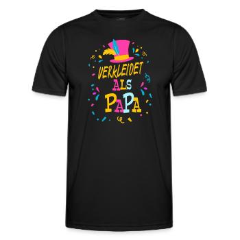 Karneval Fastnacht Fasching Verkleidet Als Papa - Männer Funktions-T-Shirt - Schwarz - Vorne - AI Model Male 178 dark (178cm)