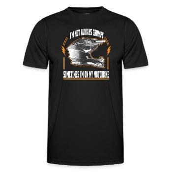 Motorcyclist Motorcycle Quote Humor Gift Idea - Men's Functional T-Shirt - black - Front - AI Model Male 178 dark (178cm)