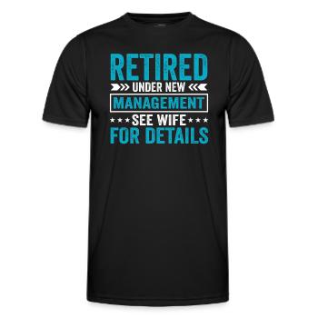Rentner Rente Ruhestand Humor Geschenkidee Opa - Männer Funktions-T-Shirt - Schwarz - Vorne - AI Model Male 178 dark (178cm)