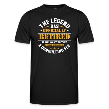 Retraité Pension de retraite Humour Idée cadeau Grand-père - T-shirt sport Homme - noir - Devant - AI Model Male 178 dark (178cm)